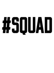 Hashtag # SQUAD Team Logo Truppe