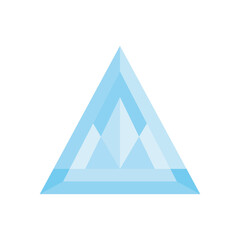 geometric triangular shape icon, flat style