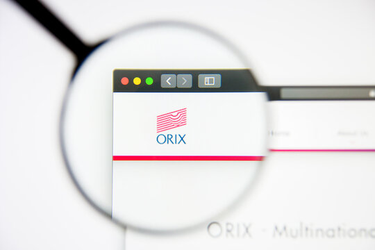 Los Angeles, California, USA - 5 March 2019: Orix website homepage. Orix logo visible on display screen, Illustrative Editorial