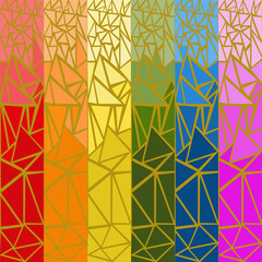 Vector illustration rainbow mosaic flag. Pride symbol.