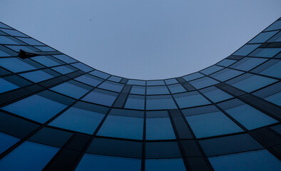 blue glass modern office building