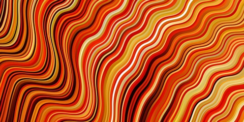 Light Orange vector pattern with curves. Abstract gradient illustration with wry lines. Pattern for business booklets, leaflets