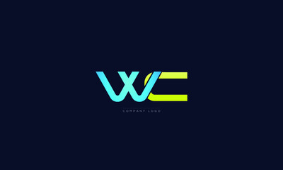 WC or CW letters Logo Alphabet  Design Vector Symbol