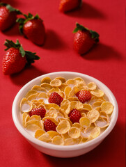 Strawberry's and cereal