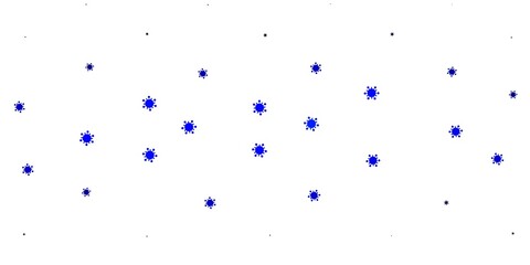 Light blue vector pattern with coronavirus elements.