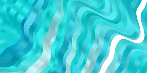 Light Blue, Green vector texture with circular arc. Colorful abstract illustration with gradient curves. Design for your business promotion.