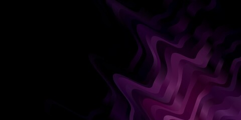 Dark Purple vector texture with circular arc. Colorful geometric sample with gradient curves.  Pattern for commercials, ads.