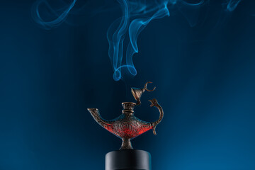 The Genie and the magic lantern the Arabic legend