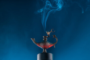 The Genie and the magic lantern the Arabic legend