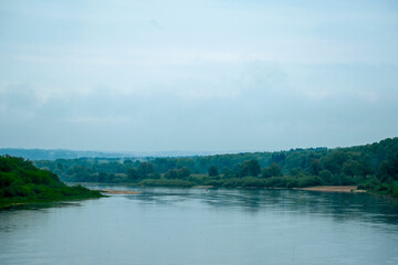 Fototapeta na wymiar landscape depicting the channel of the Oka River