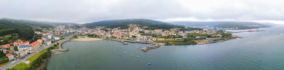 Fototapeta na wymiar Galicia. Corcubion, village of Galicia.Spain. Aerial Photo