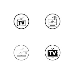 Fototapeta premium TV , LCD, LED, monitor icon vector illustration