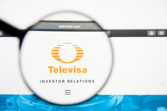 Los Angeles, California, USA - 28 February 2019: Grupo Televisa website homepage. Grupo Televisa logo visible on display screen, Illustrative Editorial