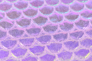 Pink shiny textile fabric with mermaid fish scales © Firn
