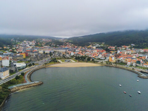 Corcubion, village of Galicia.Spain. Aerial Photo