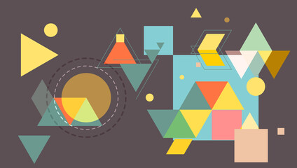 Colorful Abstract Pattern using Geometric Shapes
