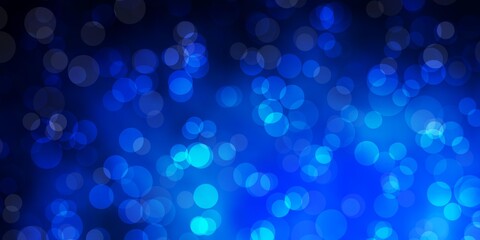 Dark BLUE vector texture with disks.