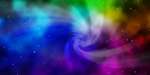 Obraz premium Dark Multicolor vector background with colorful stars. Colorful illustration in abstract style with gradient stars. Pattern for wrapping gifts.