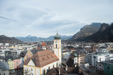Fototapeta na wymiar View of the city of Kufstein.
