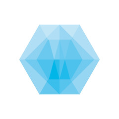 hexagonal abstract shape icon, flat style