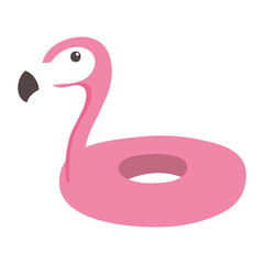 flamingo shaped float cartoon isolated design icon white background
