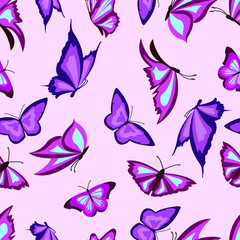 seamless pattern with butterflies