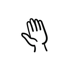 Hand drawn palm. Simple vector icon