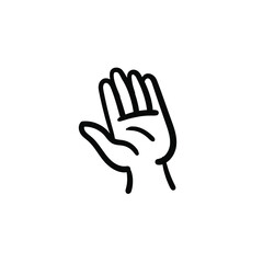 Hand drawn palm. Simple vector icon