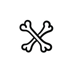 Hand drawn bone. Simple vector icon