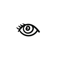 Hand drawn eye. Simple vector icon