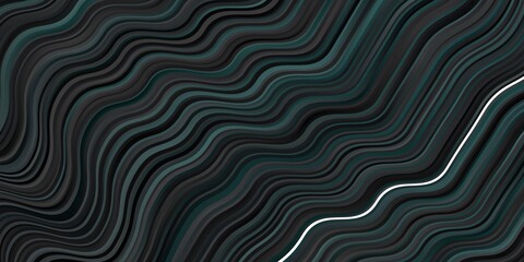 Dark Green vector backdrop with bent lines.