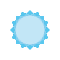 geometric circular and sun shape icon, flat style