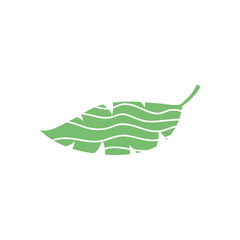 abstract leaves concept, palm leaf icon, flat style