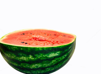 Slice of watermelon isolated on white background