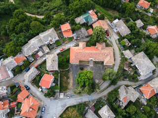 Fototapeta premium Aerial view of Village of Yavrovo, Bulgaria