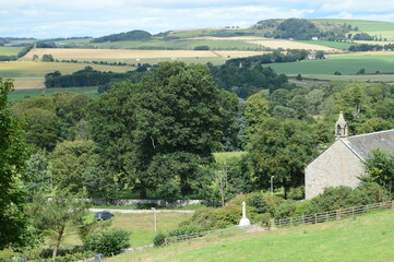 View across Fife countryside from the village of  Kemback