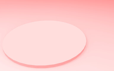 3d pink cylinder podium minimal studio background. Abstract 3d geometric shape object illustration render. Display for valentine product.