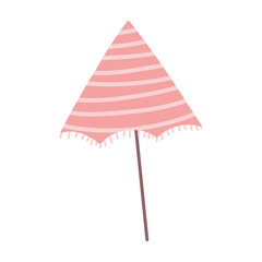 beach umbrella accessory cartoon isolated design icon