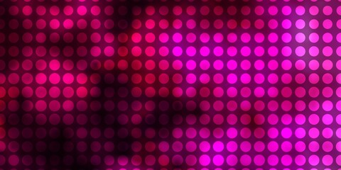 Dark Pink vector background with circles. Modern abstract illustration with colorful circle shapes. Design for your commercials.