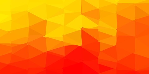 Dark orange vector polygonal background.