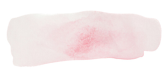 pink watercolor stain on white background isolated