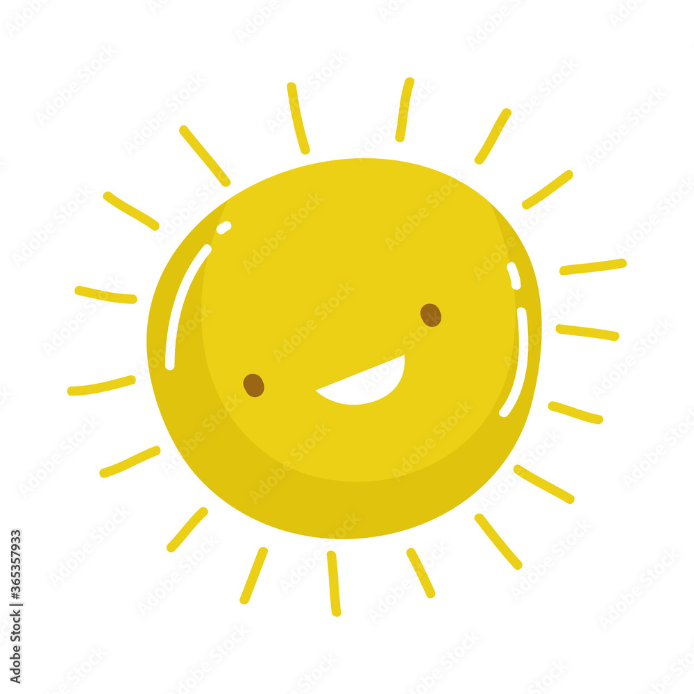 Canvas Prints sun summer weather cartoon isolated design icon