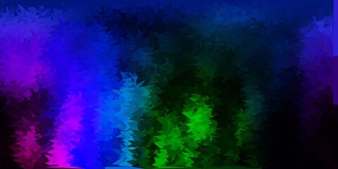 Dark multicolor vector triangle mosaic design.