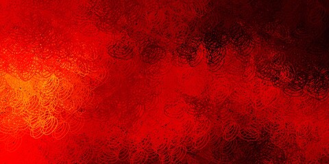 Dark orange vector template with circles.