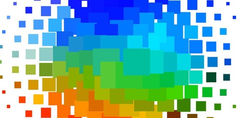 Light Multicolor vector backdrop with rectangles. Abstract gradient illustration with rectangles. Pattern for commercials, ads.