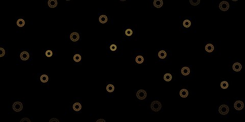 Dark gray vector backdrop with virus symbols.