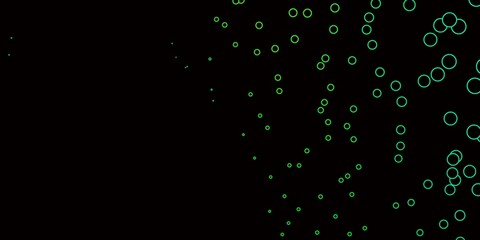 Dark Blue, Green vector template with circles. Illustration with set of shining colorful abstract spheres. Design for your commercials.