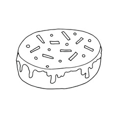 Cream cake vector illustration