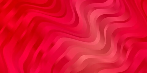 Light Red, Yellow vector backdrop with curves. Bright illustration with gradient circular arcs. Pattern for ads, commercials.