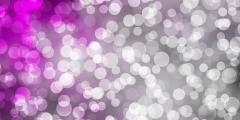 Light Purple vector background with circles. Illustration with set of shining colorful abstract spheres. Design for posters, banners.